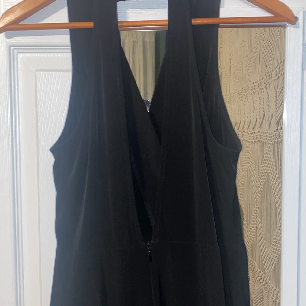 Sparkle & Fade Jumpsuit Small Open Back Empire Wa… - image 6